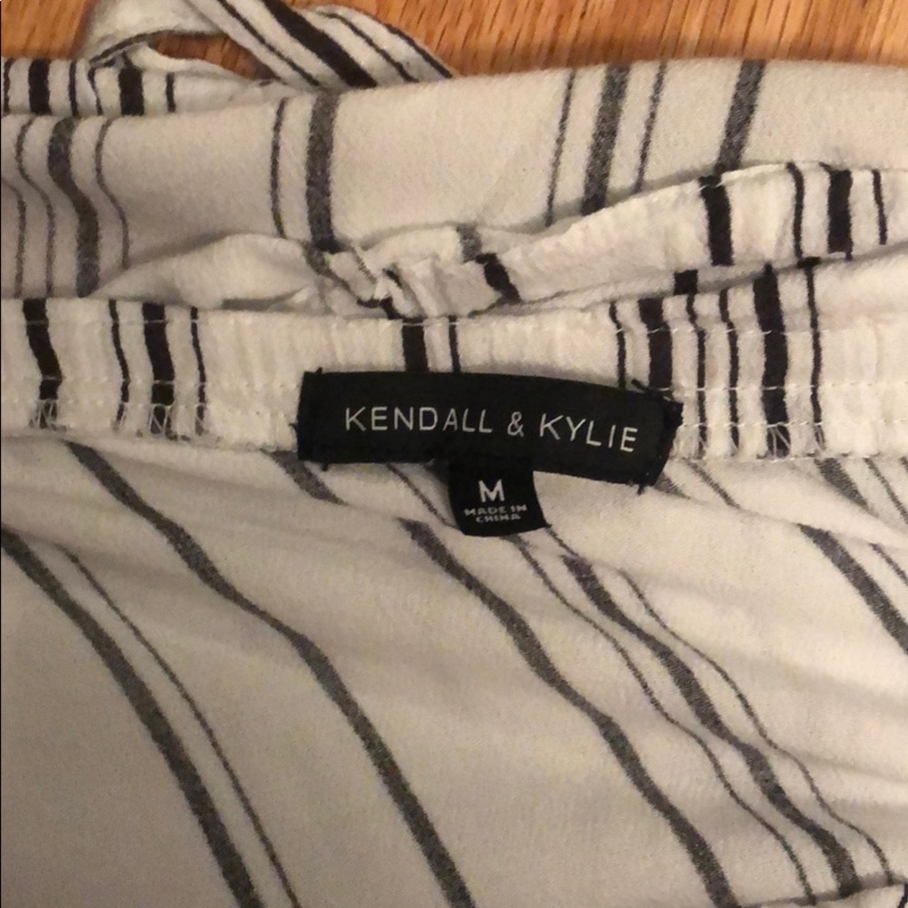 Kendall & Kylie off the shoulder striped top - Picture 2 of 2